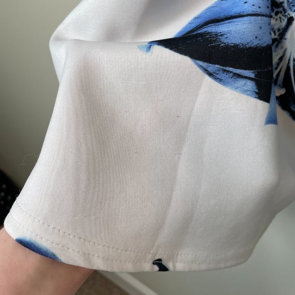 SOLD Boohoo Floral Off The Shoulder Skater Dress - Picture 8 of 11